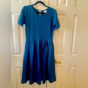 Cute Lularoe Blue Back Zip Dress